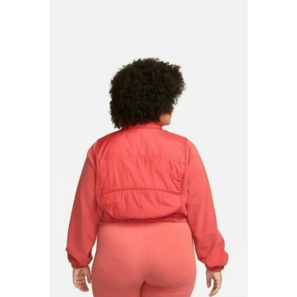 2X PLUS SIZE WOMEN'S jacket sweatshirt top Sportswear DM9218-605 light crimson - Picture 3 of 8